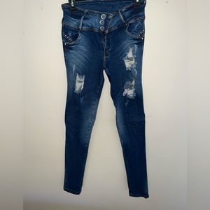 Dark blue jeans. Colombian jeans